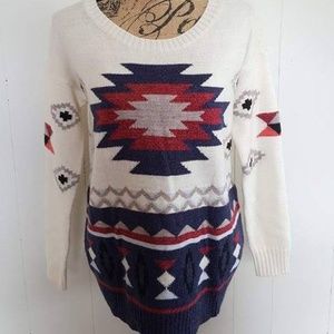 AMERICAN EAGLE Womens Aztec Southwestern Sweater